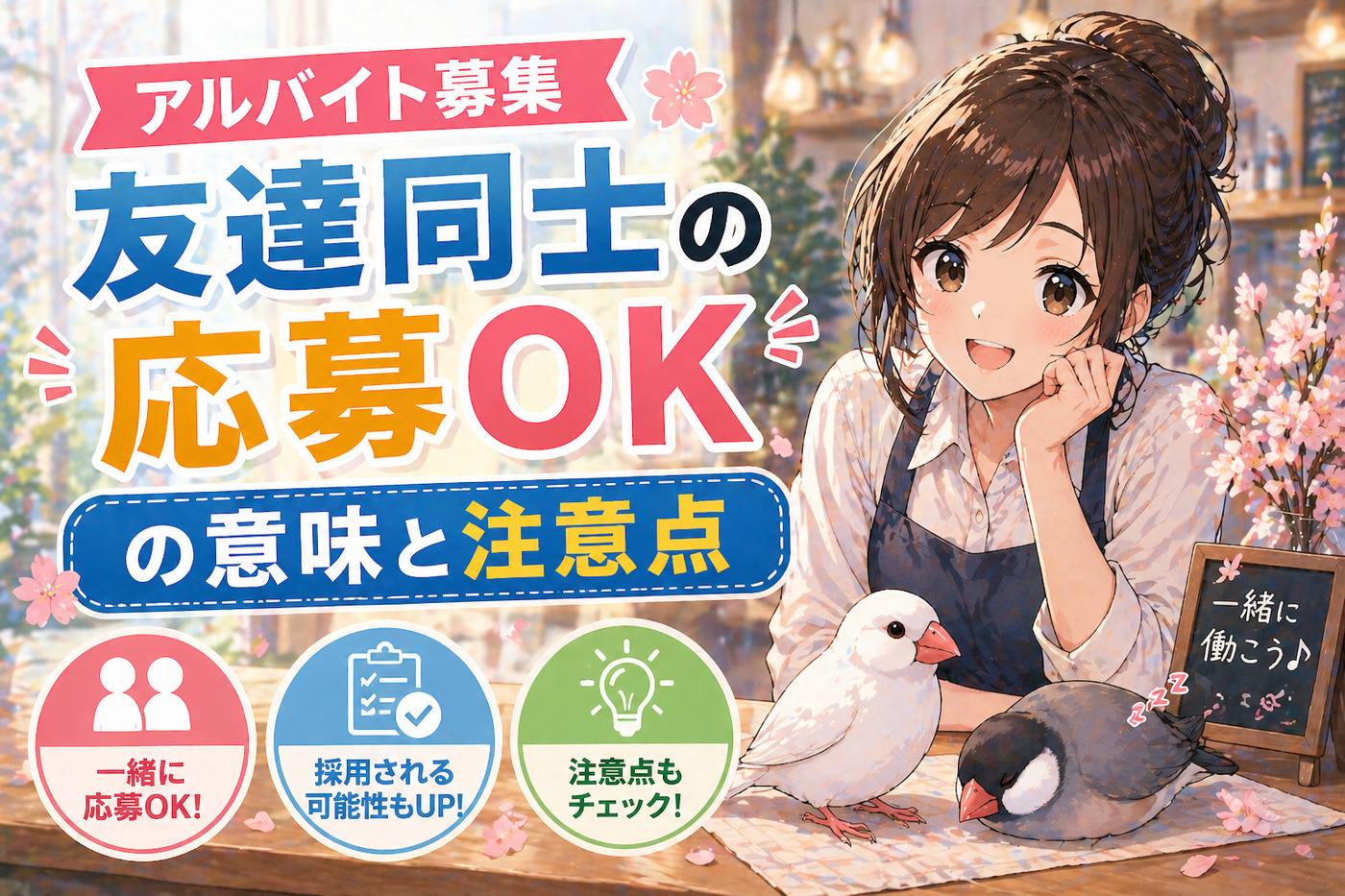 友達と一緒に応募okのメリット・デメリット