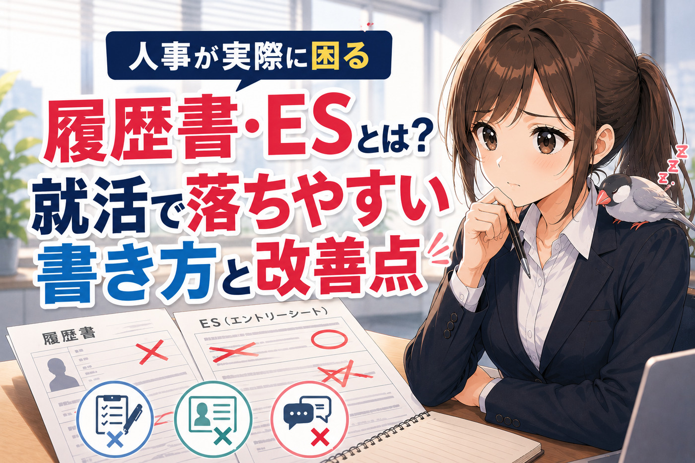 人事が実際に困る履歴書・ＥＳとは？就活で落ちやすい書き方と改善点