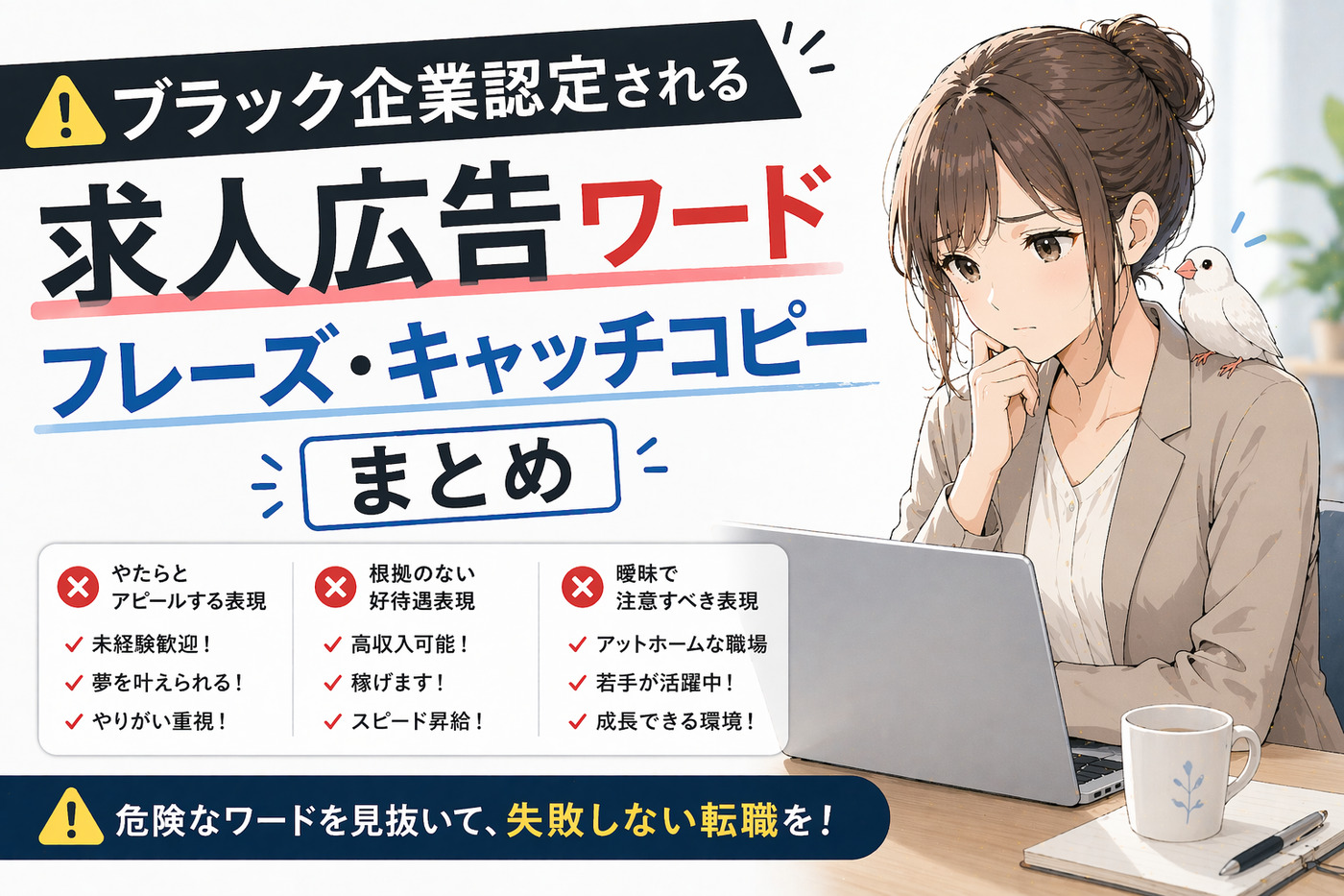 ブラック企業認定される求人広告ワード・フレーズ・キャッチコピーまとめ