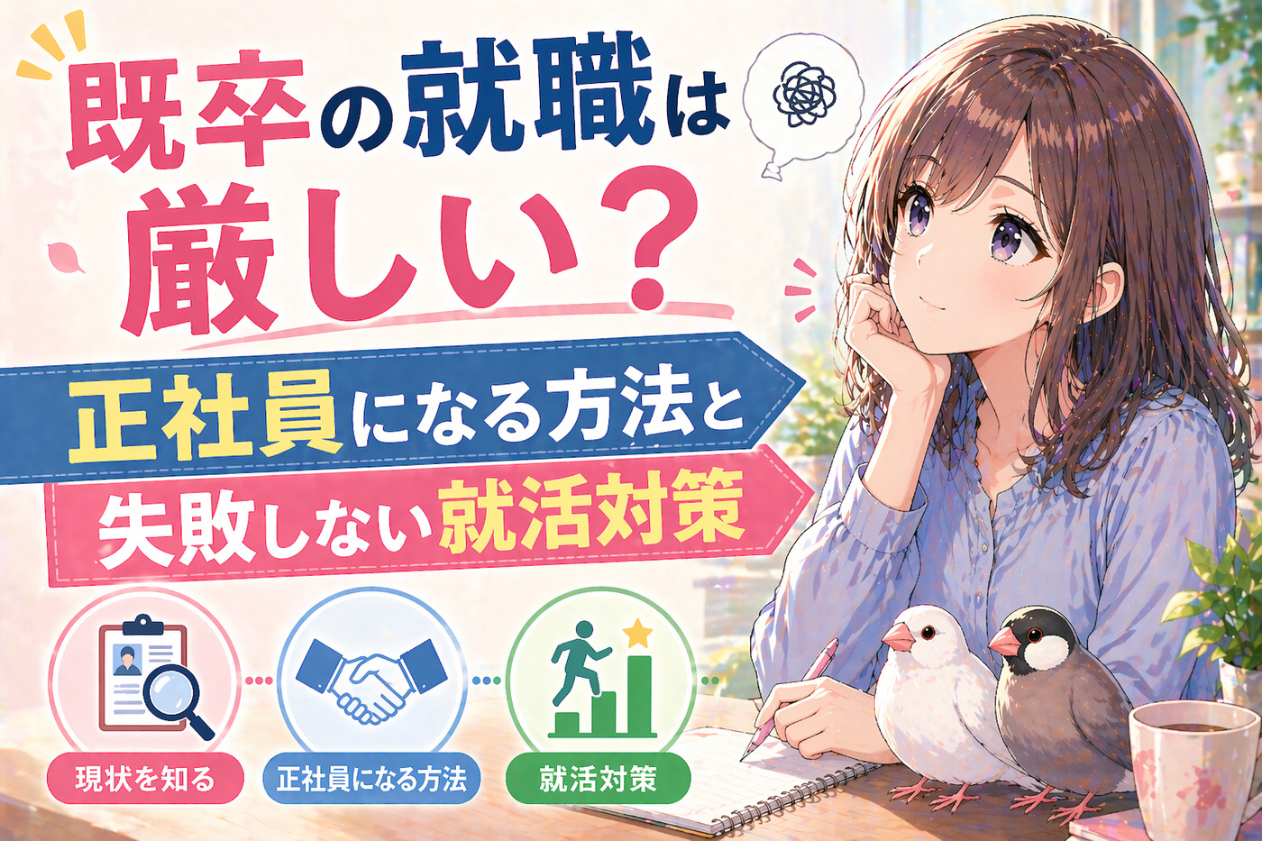既卒の就職は厳しい?正社員になる方法と失敗しない就活対策