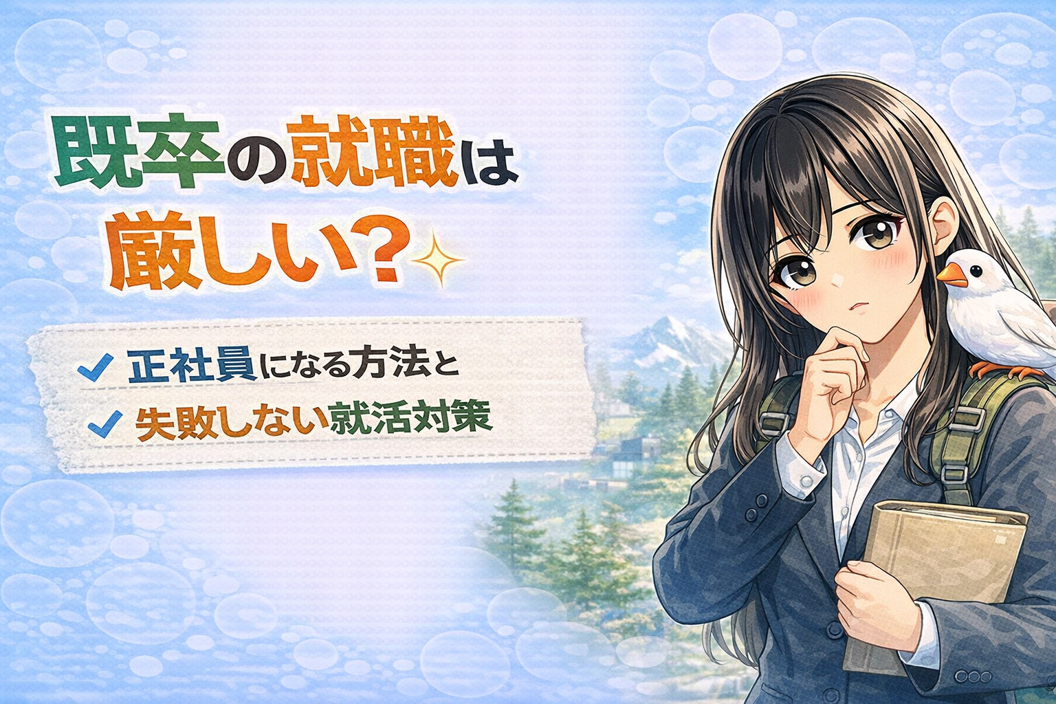 既卒の就職は厳しい？正社員になる方法と失敗しない就活対策