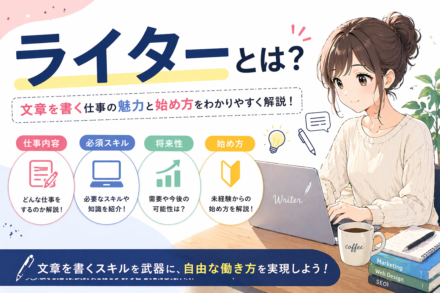 ライターとは？仕事内容・必須スキル・将来性・始め方まとめ