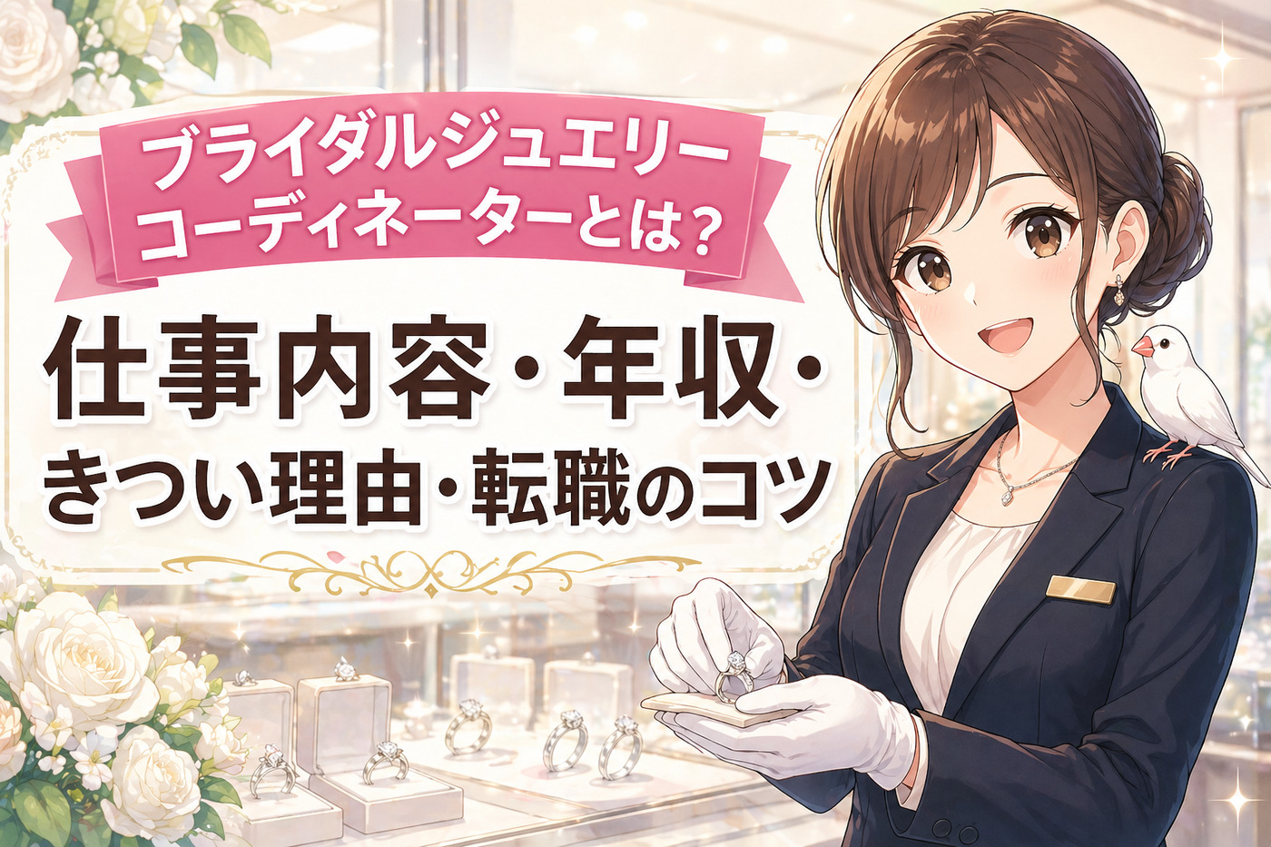 ブライダルジュエリーコーディネーターとは？仕事内容・年収・きつい理由・転職のコツ