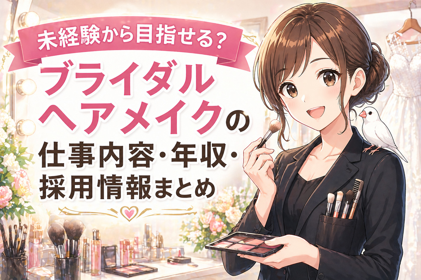 未経験から目指せる?ブライダルヘアメイクの仕事内容・年収・採用情報まとめ