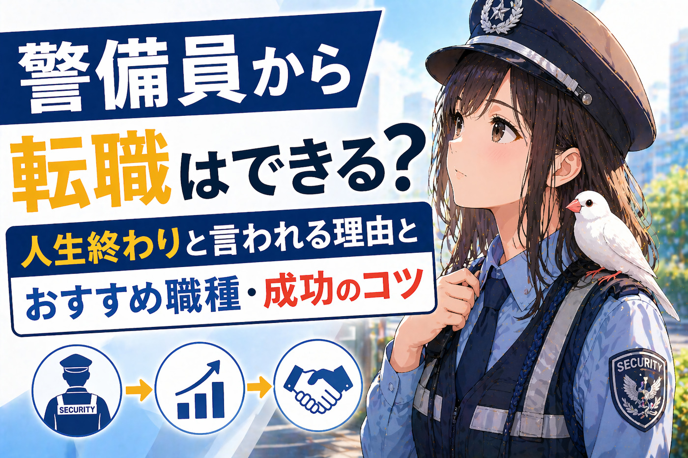 警備員から転職はできる？人生終わりと言われる理由とおすすめ職種・成功のコツ
