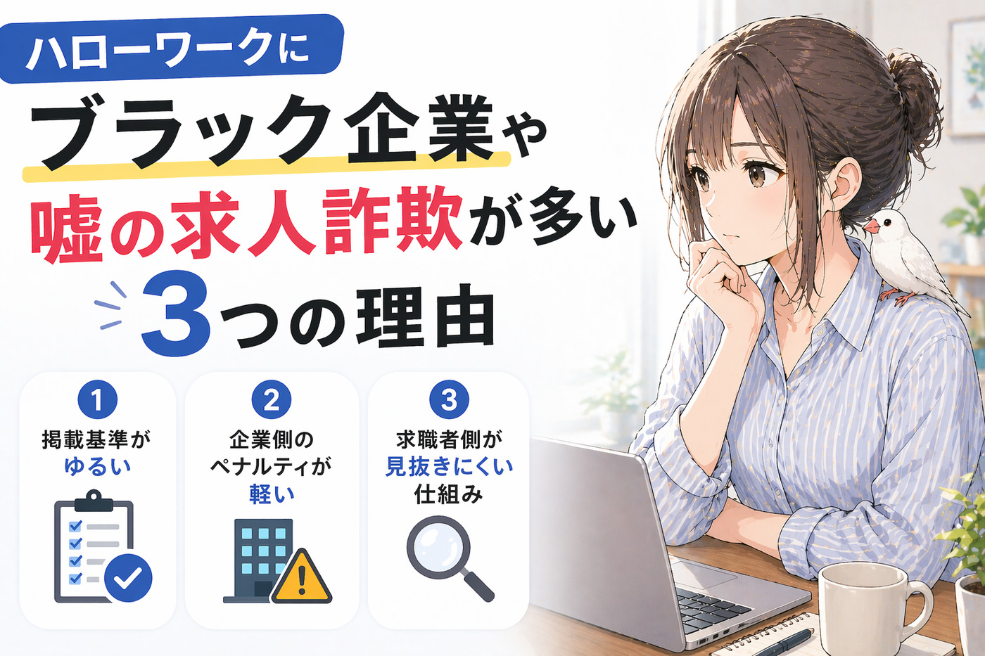 ハローワークにブラック企業や嘘の求人詐欺が多い３つの理由