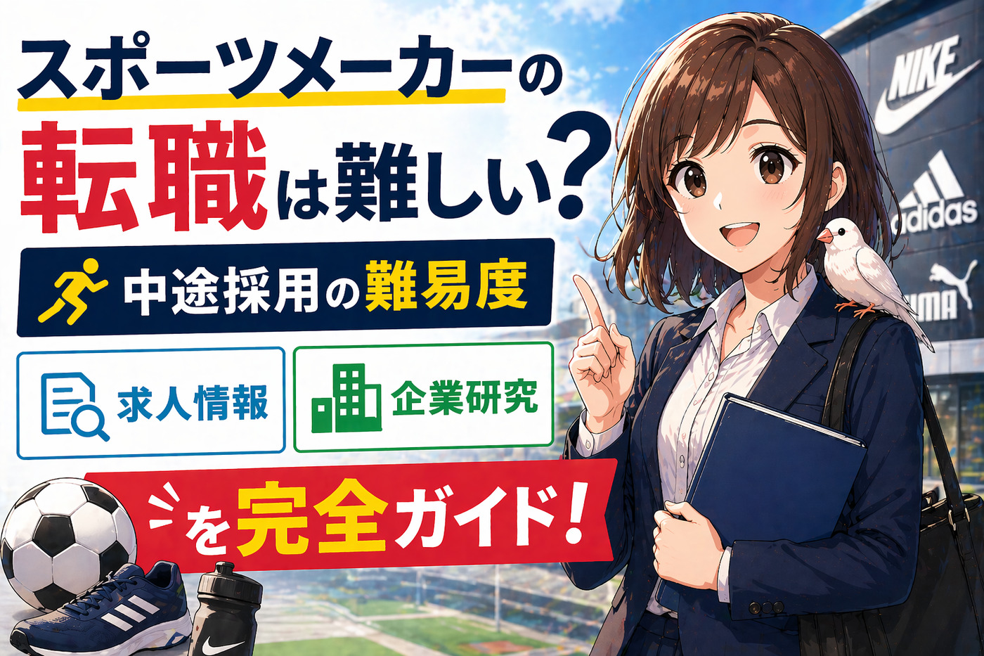 スポーツメーカーへの転職は難しい？中途採用の難易度・求人・企業研究を完全ガイド