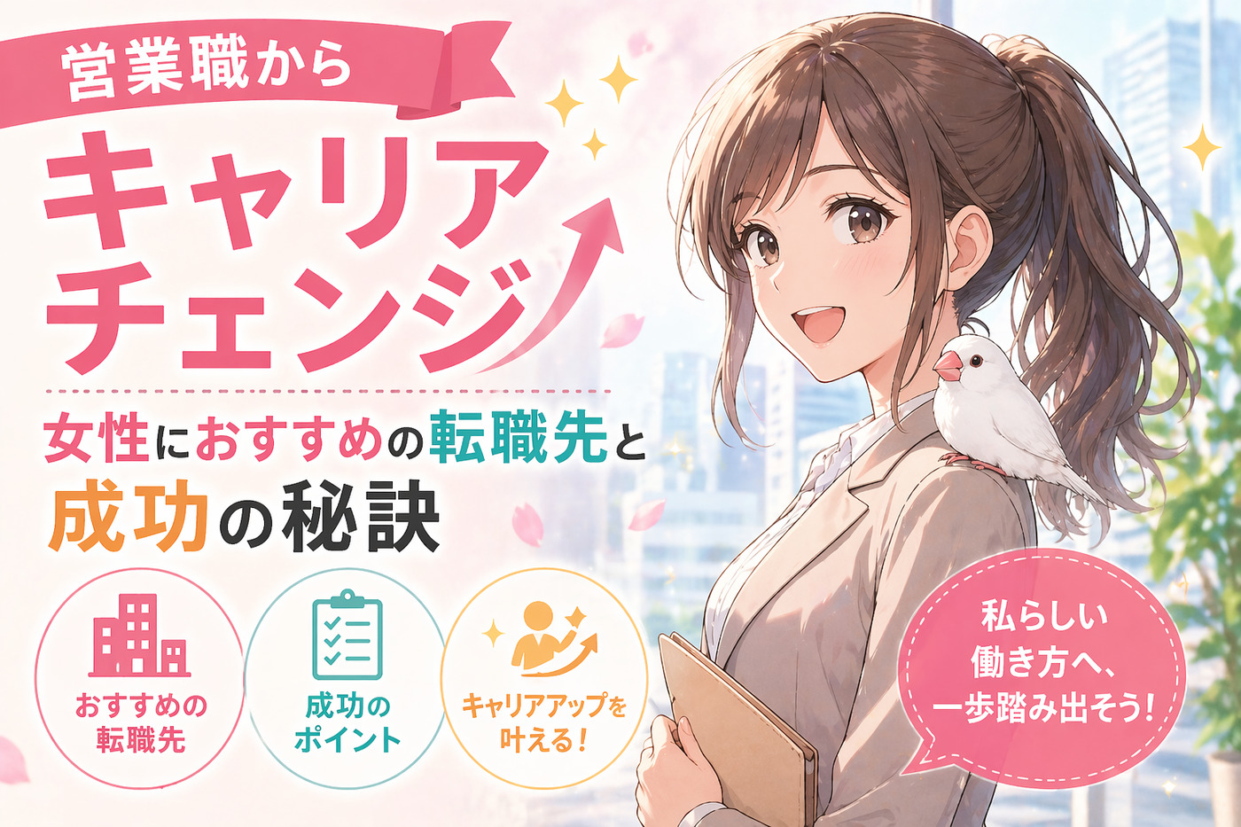 営業職からキャリアチェンジ|女性におすすめ転職先と成功の秘訣