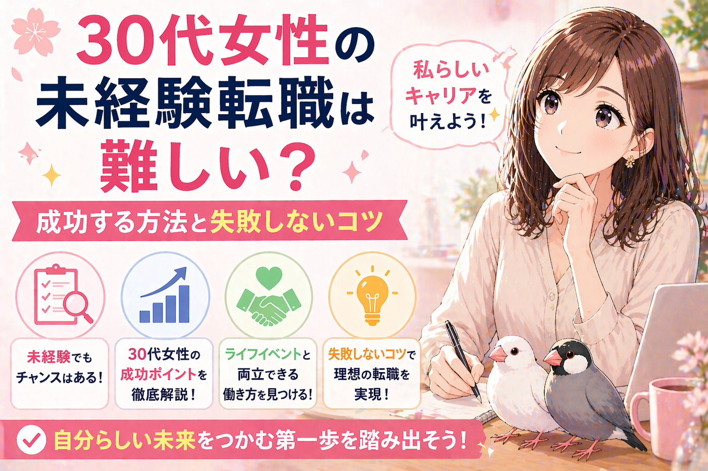 30代女性の未経験転職は難しい?成功する方法と失敗しないコツ