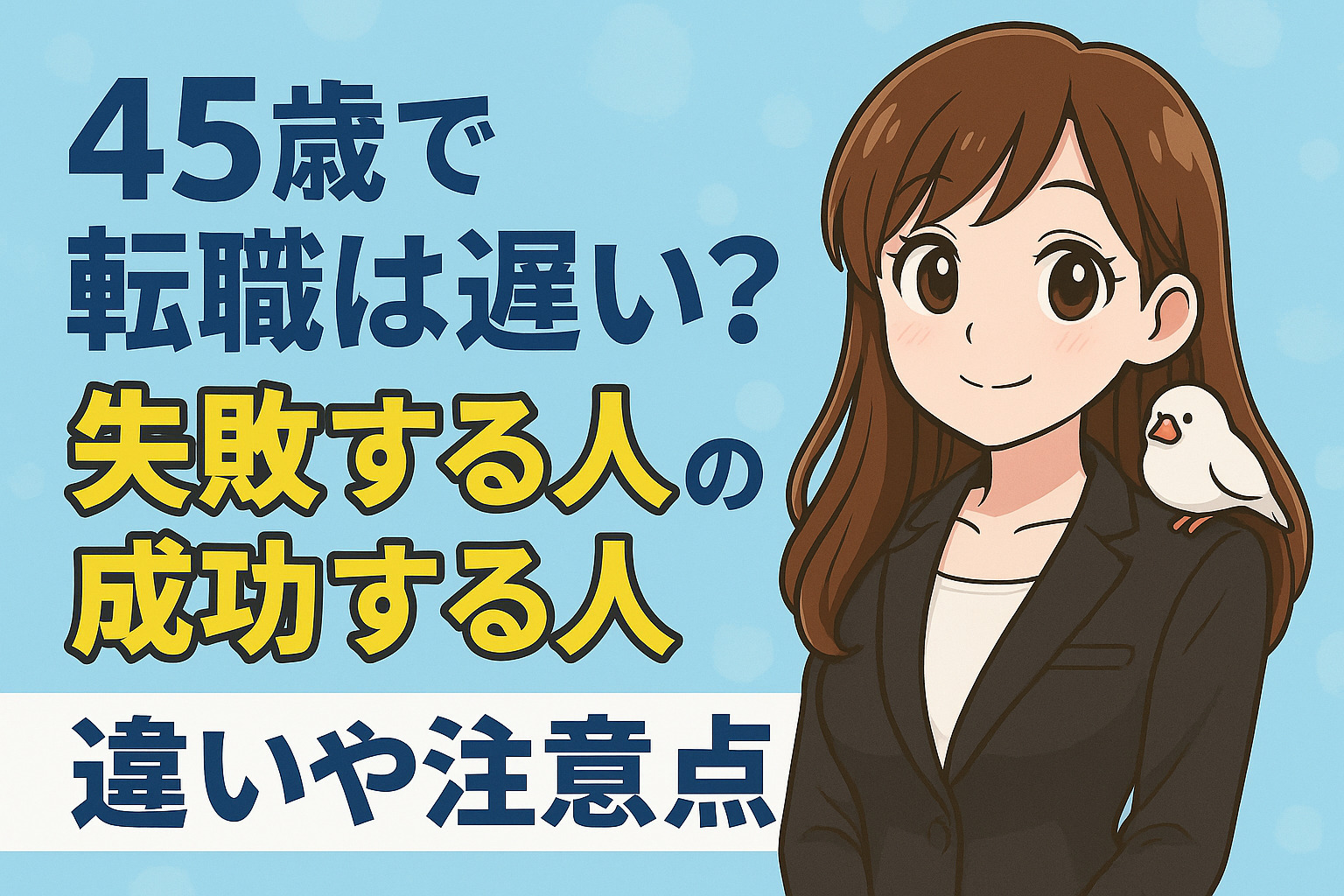 ４５歳で転職は遅い？失敗する人・成功する人の違いや注意点を解説！