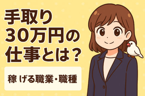 手取り３０万円の仕事とは？稼げる職業・職種への転職方法