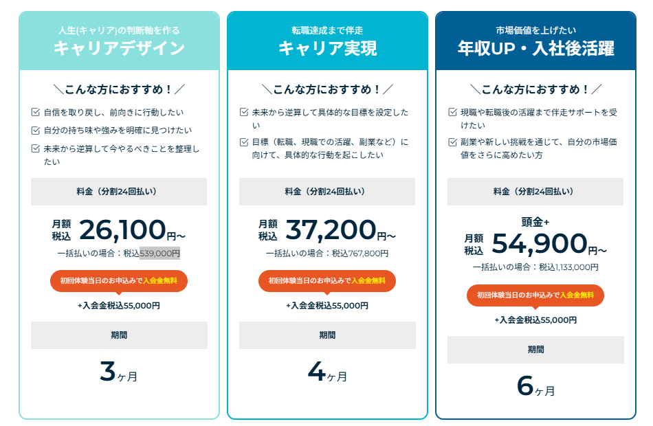ポジウィルキャリア料金表