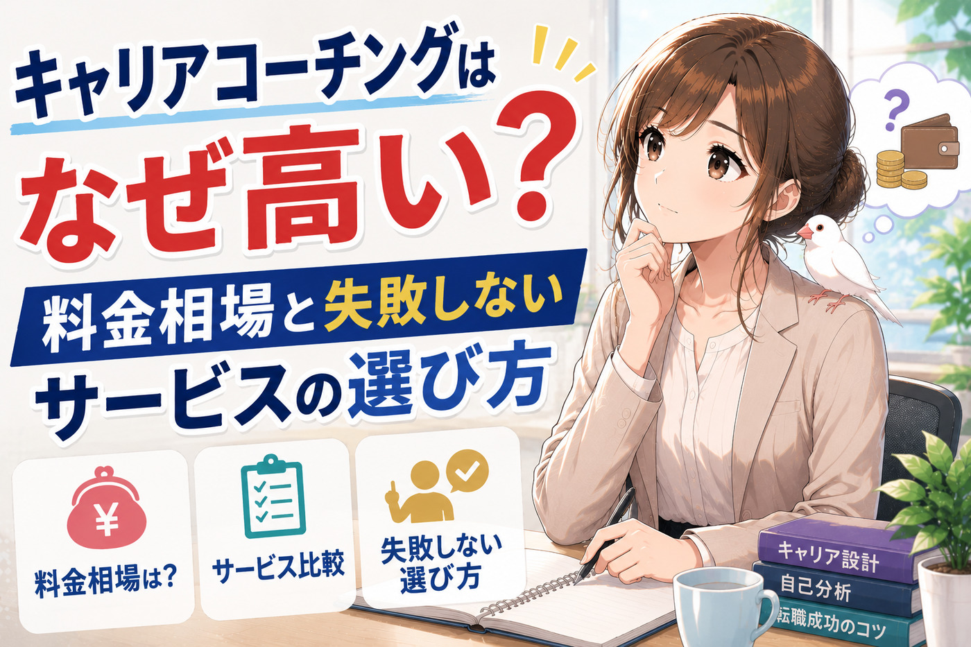 キャリアコーチングはなぜ高い?料金相場と失敗しないサービスの選び方