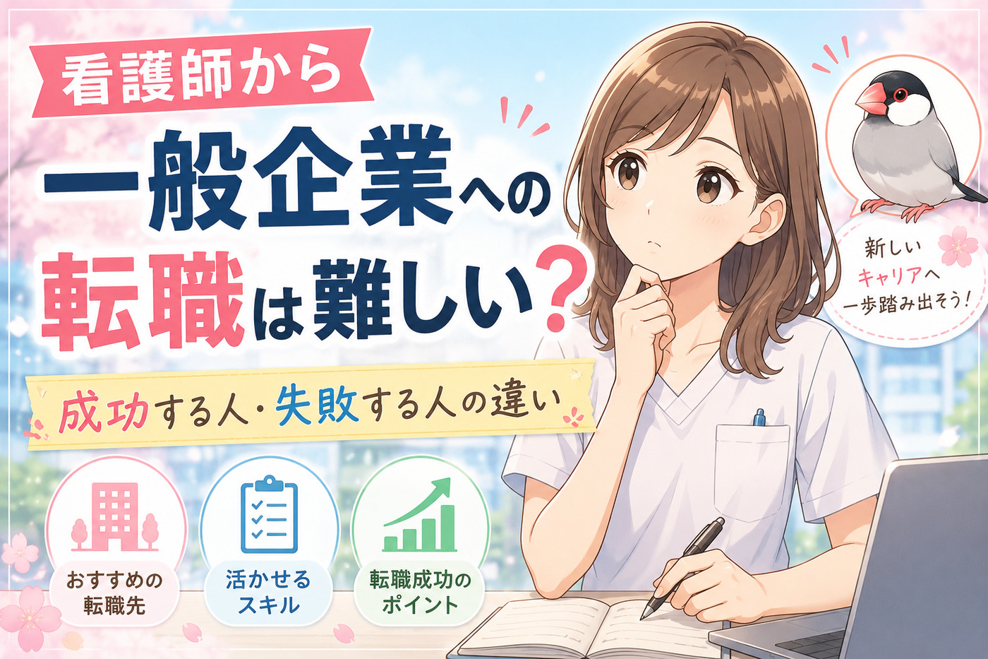 看護師から一般企業への転職は難しい?成功する人・失敗する人の違い