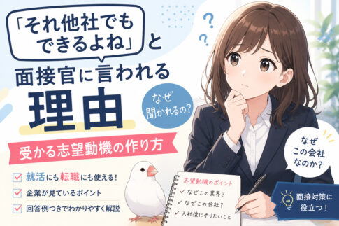 「それ他社でもできるよね」と面接官に言われる理由｜受かる志望動機の作り方