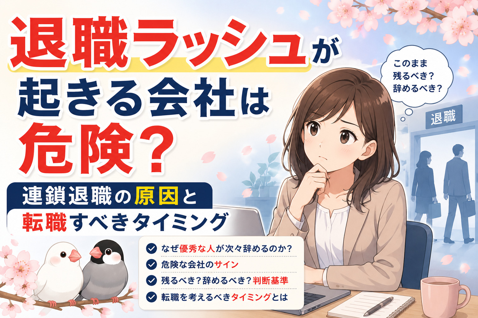 退職ラッシュが起きる会社は危険?連鎖退職の原因と転職すべきタイミング